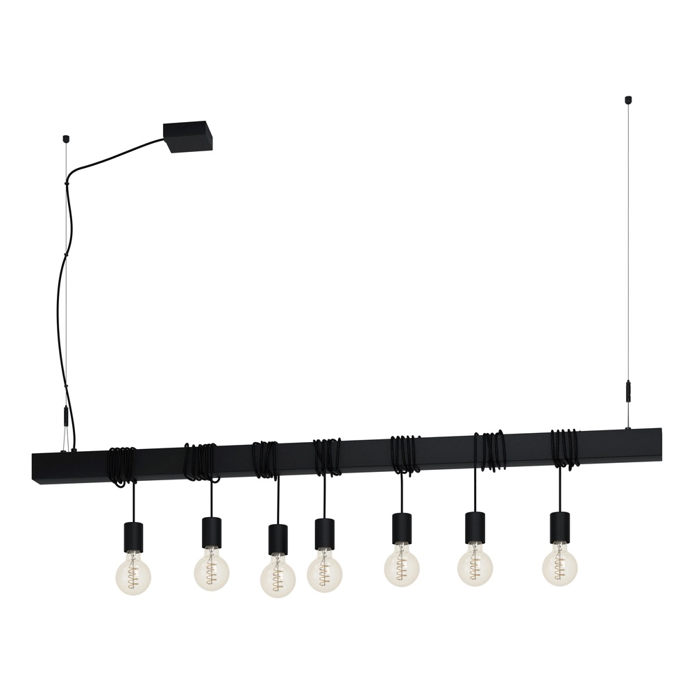 Lampe suspendue à 7 lampes Townshend-B Noir - table à manger