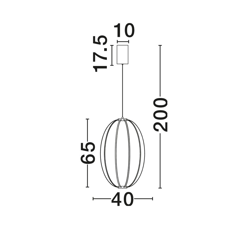 Lampe suspendue Brea beige Ø 40cm Lyora 5212017494399