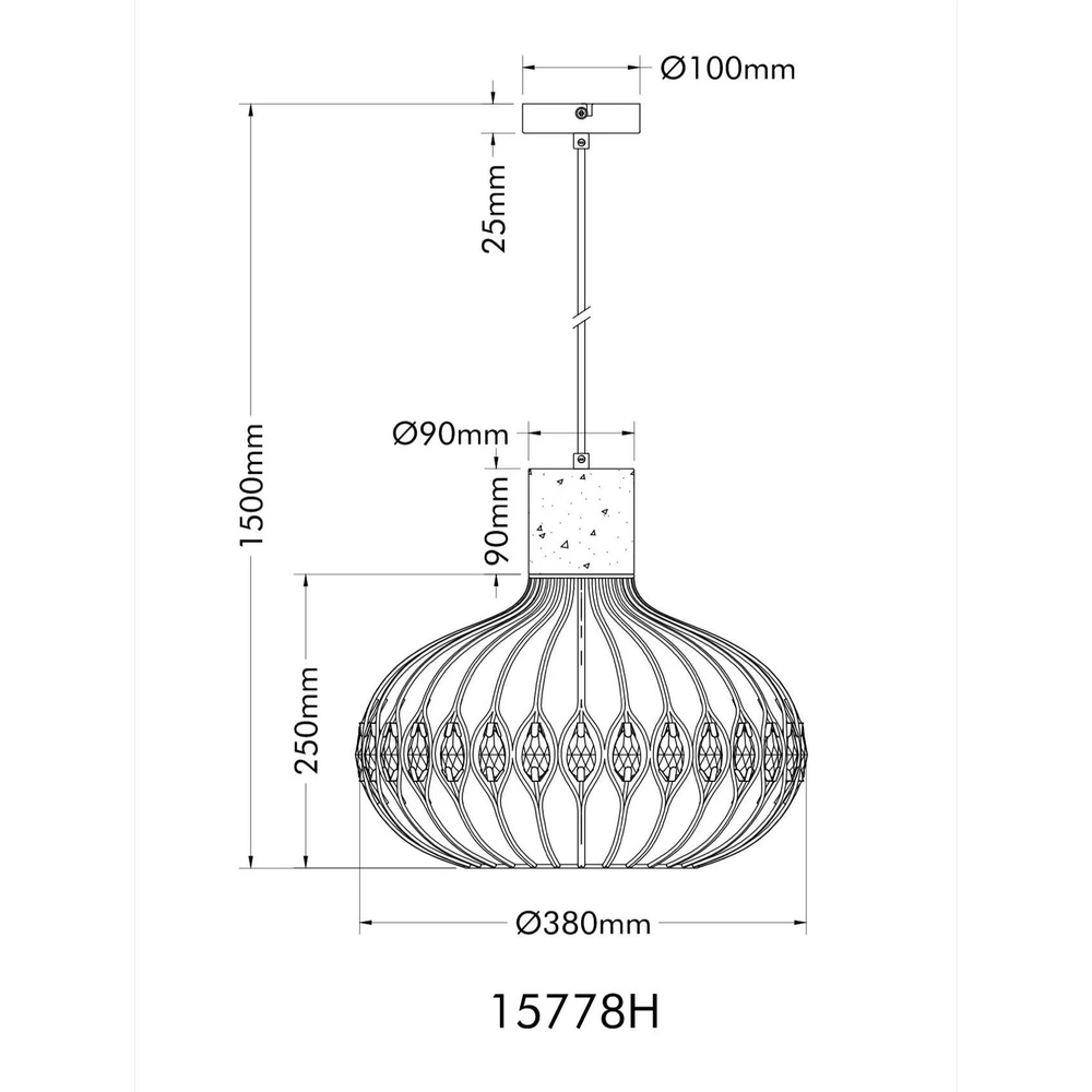Lampe suspendue Dorthy Country Black Globo 9007371578061