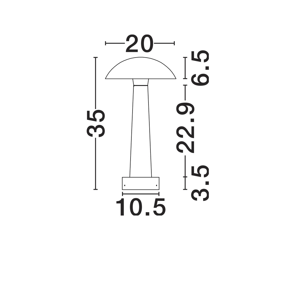 Lampe de jardin ronde Tura gris béton 35cm Lyora 5212017454638