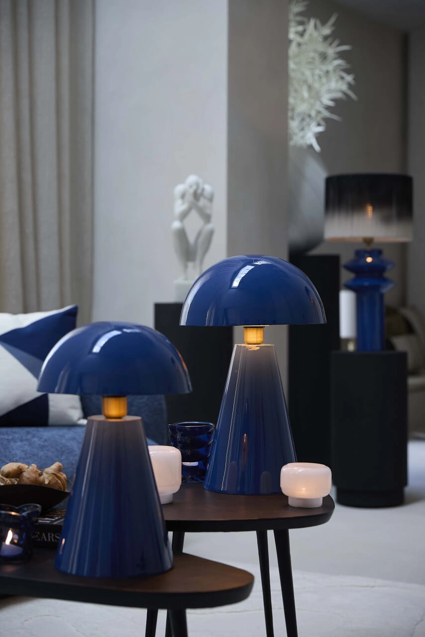 Lampe de table design Surrina bleu Ø 26cm Lampe de table design Surrina bleu Ø 26cm