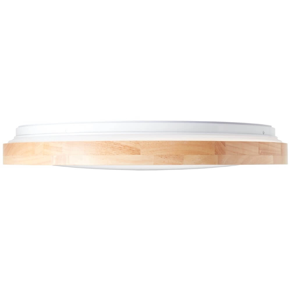 Plafonnier Alson Ø 49,5cm blanc avec bois Brilliant 4004353411274