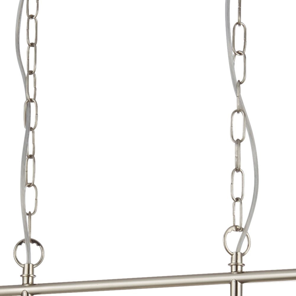 Lampe suspendue Pyramid 3 lumières argent mat Searchlight 5053423125664