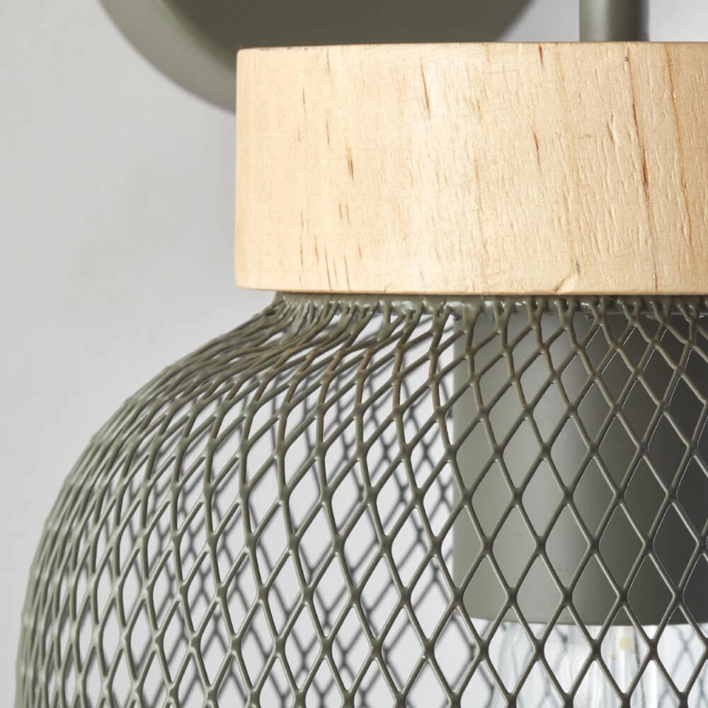 Applique Giada vert avec du bois Brilliant 4004353354151