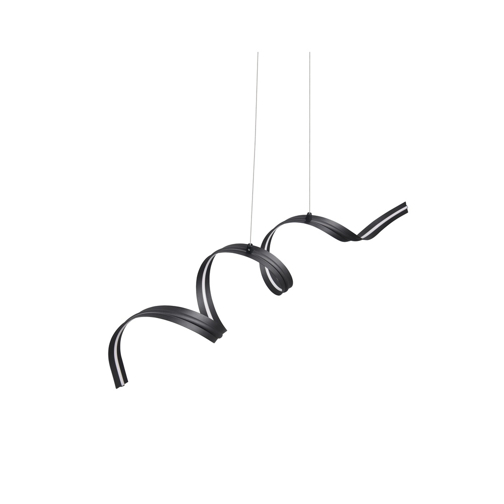 Lampe pendante moderne Tivor Noir Trio 4017807706291