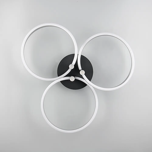 Plafonnier LED courbé Caruso Acier inoxydable - Ø 65,5 cm Trio 4017807612974