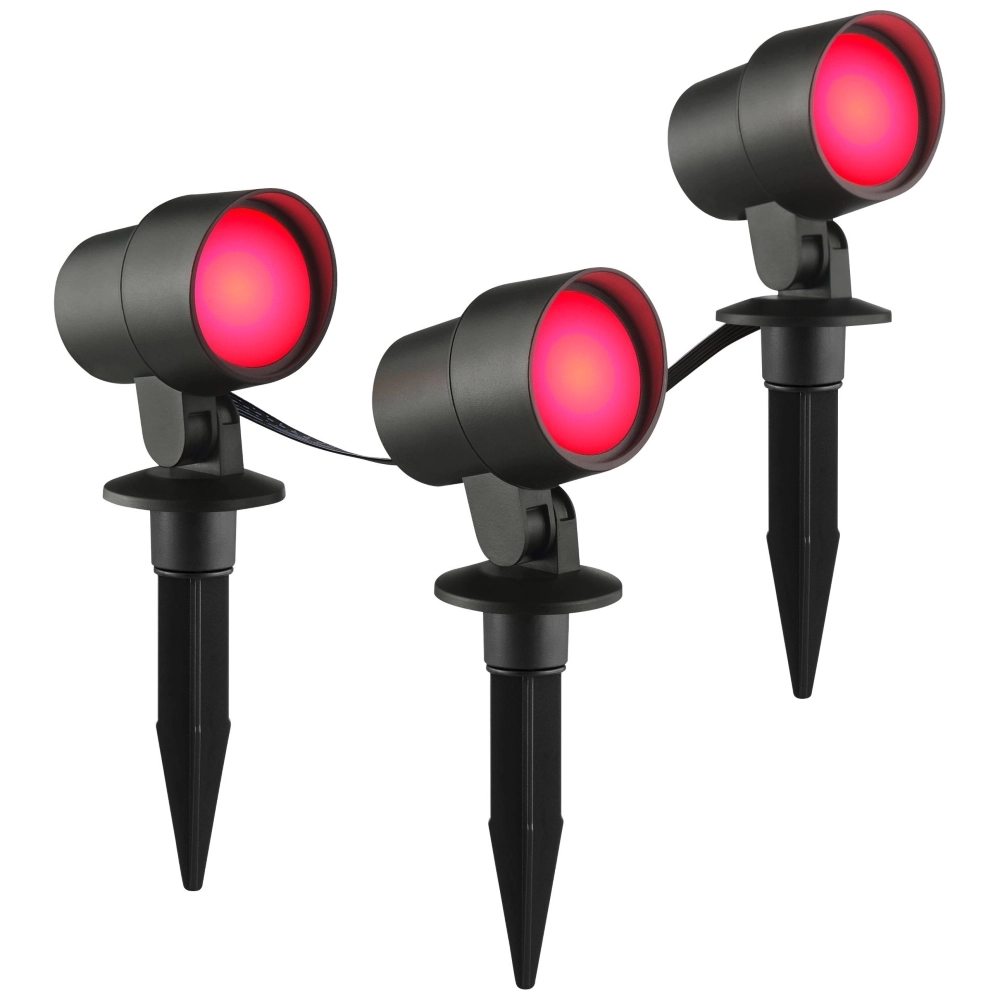 Ensemble de projecteurs à piquet intelligent Kamara RGB - Lot de 3 - avec câble de 3 mètres et prise Brilliant 4004353453717
