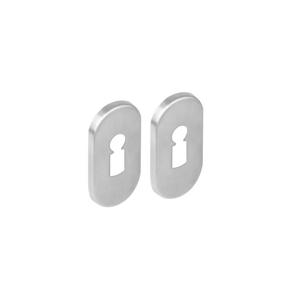 Lot de 2 rosaces clés Tira Ovale en acier inoxydable 4mm Lot de 2 rosaces clés Tira Ovale en acier inoxydable 4mm