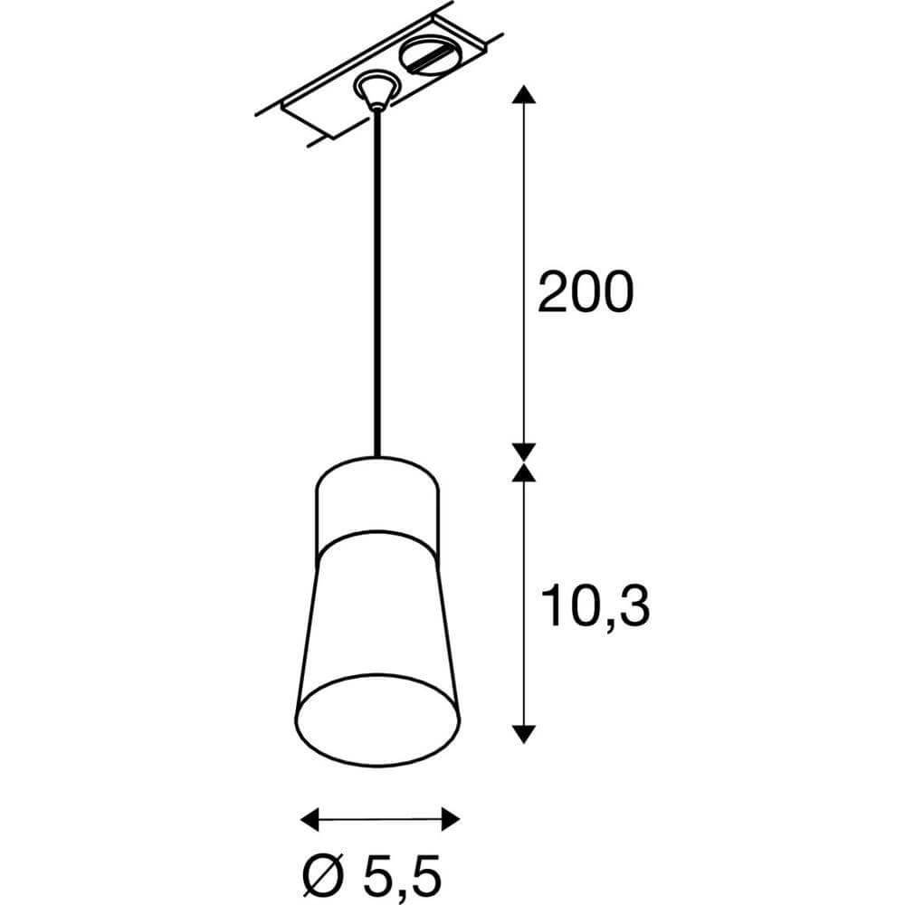 Navette pour le train Puri 2.0 Cone Noir 1 phase SLV 4024163294683