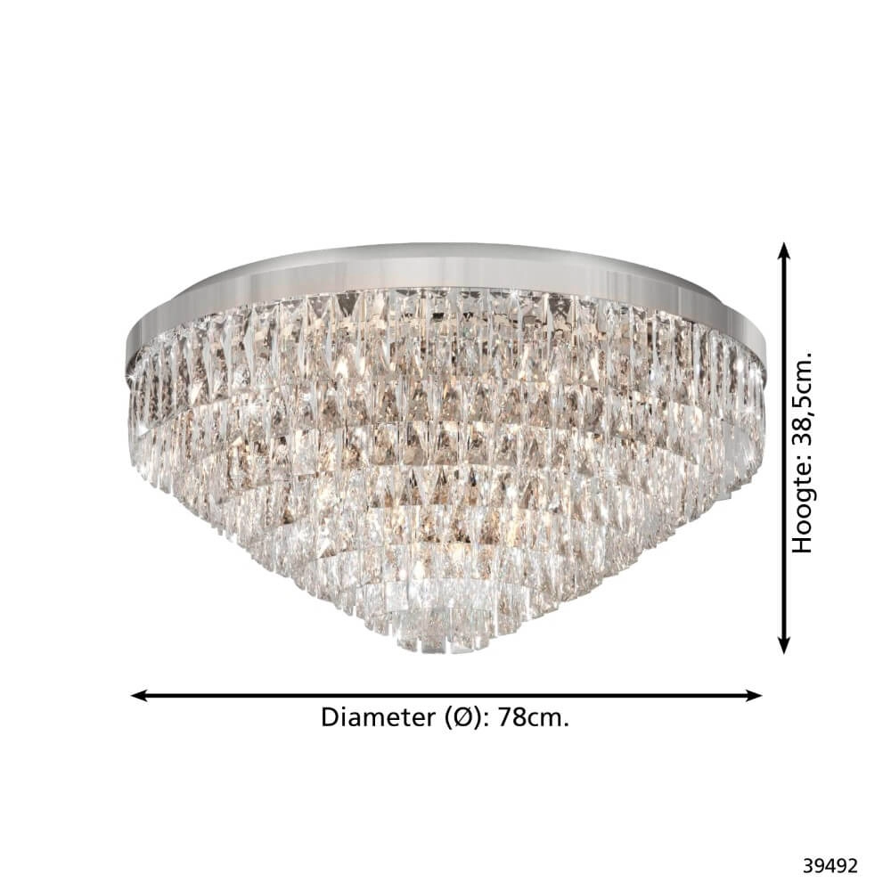 Lustre de plafond Valparaiso 1 chromé Ø 78cm Stars of Light 9002759394929