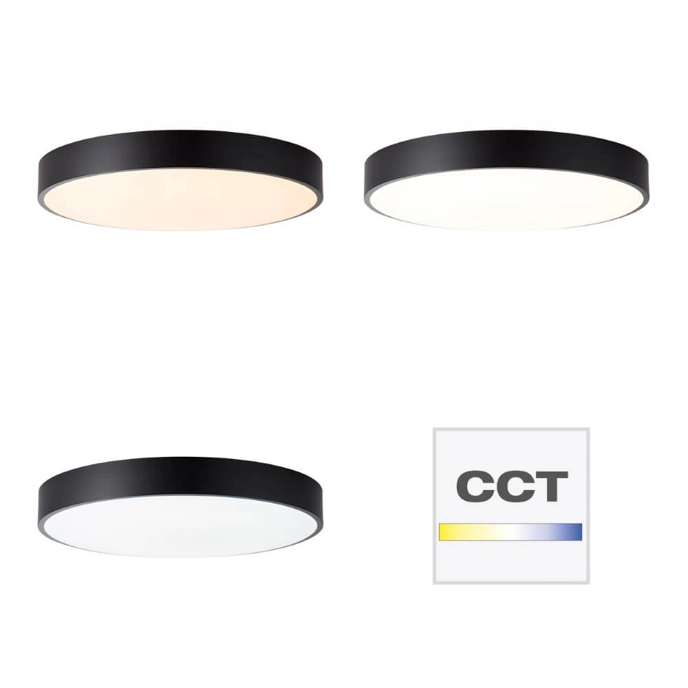 Plafonnier design Slimline noir Ø 49cm Brilliant 4004353426568