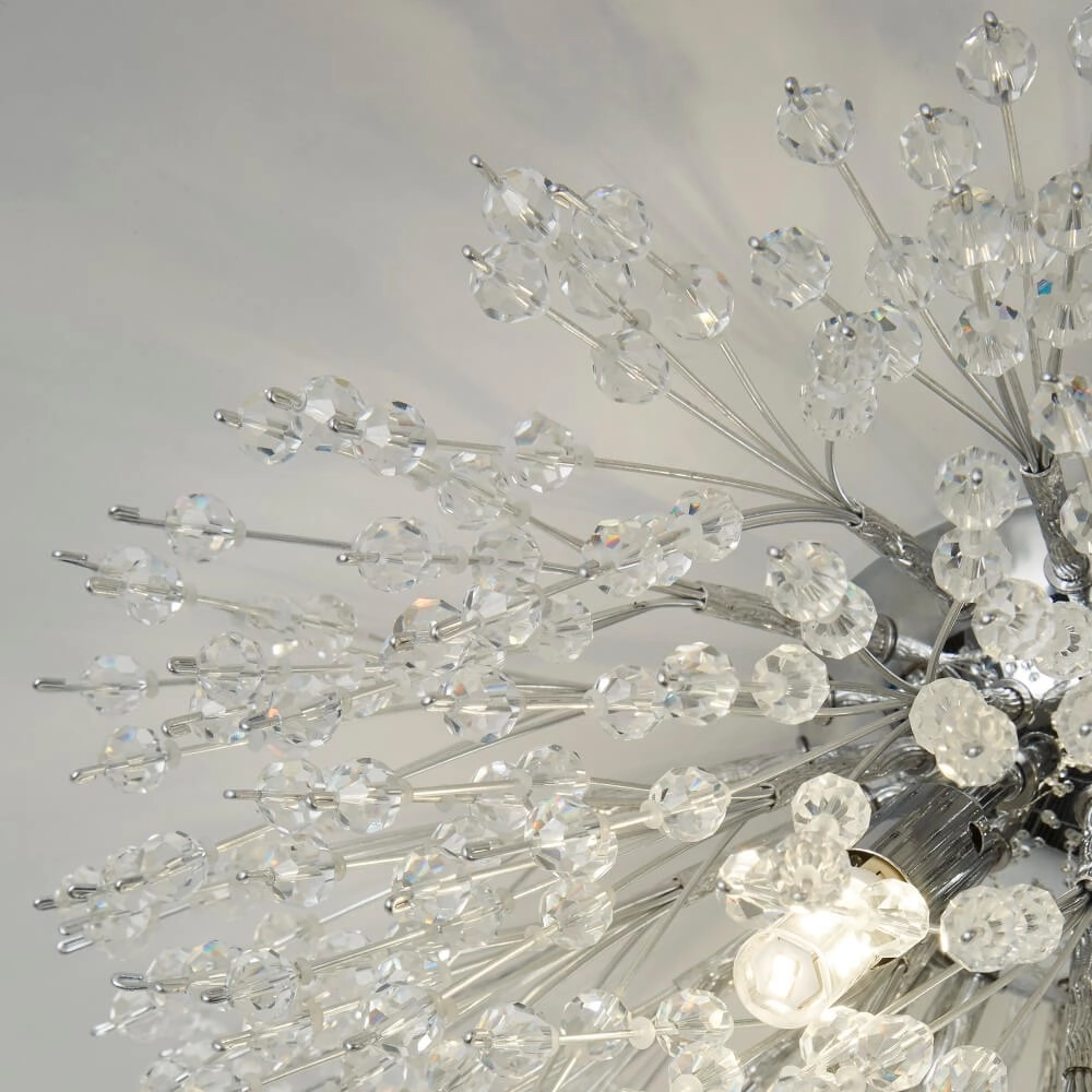 Plafonnier design Sunburst Ø 29cm chromé Searchlight 5053423243788