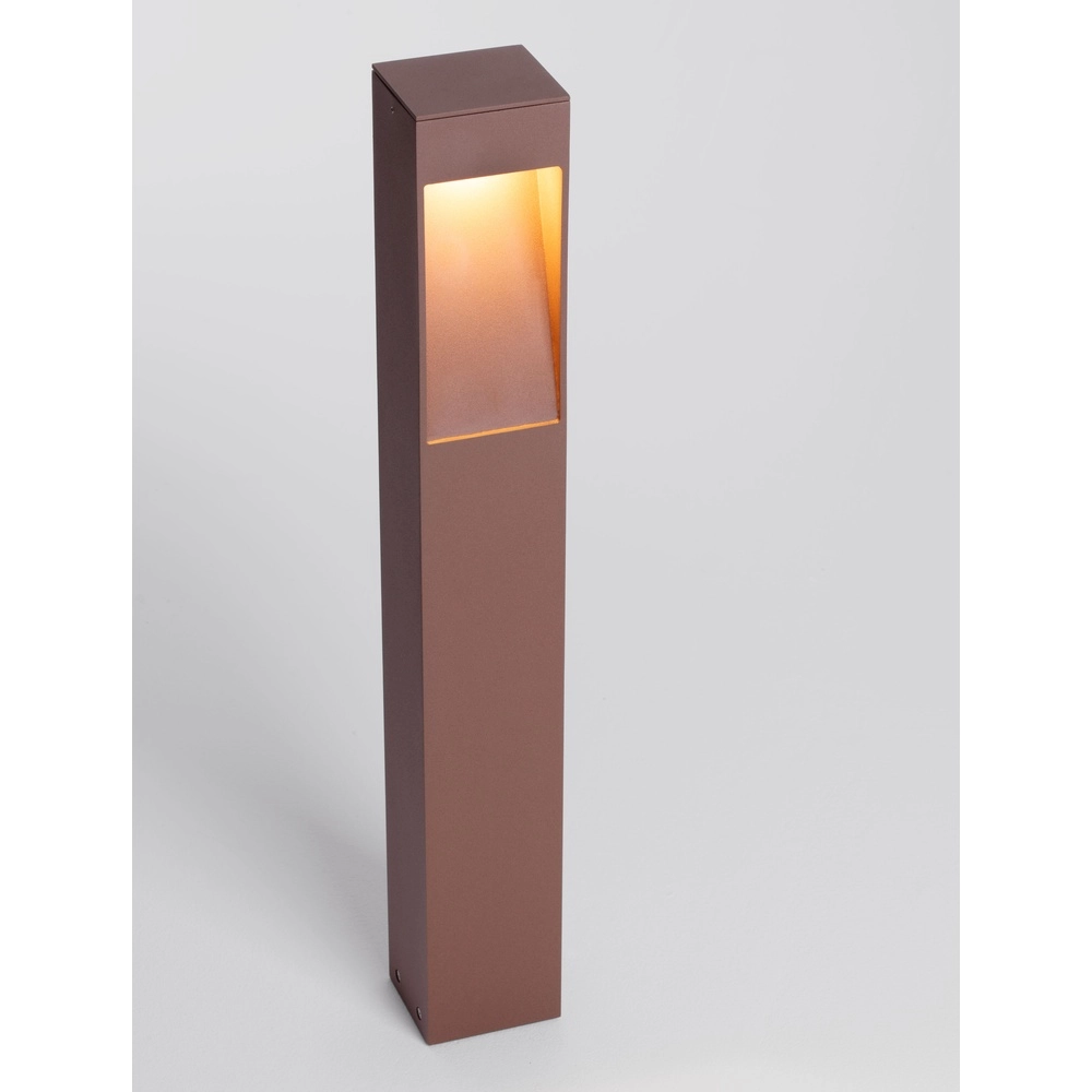 Lampe de jardin Maddi brun rouille 60cm