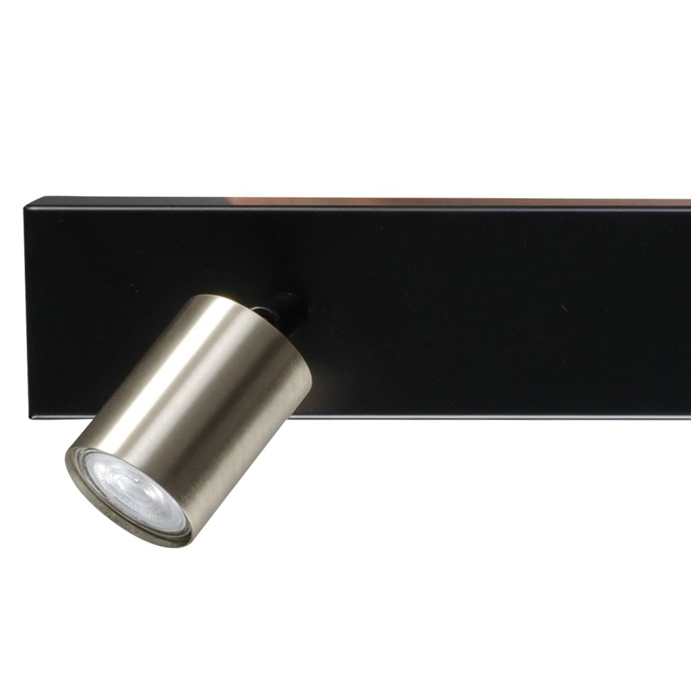 Plafonnier noir Bounce avec 4 points nickel Masterlight 8718121219950