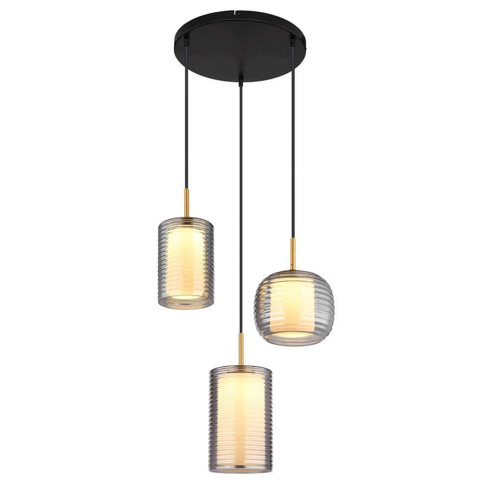 Suspension Lampigna 3 lumières rondes Suspension Lampigna 3 lumières rondes
