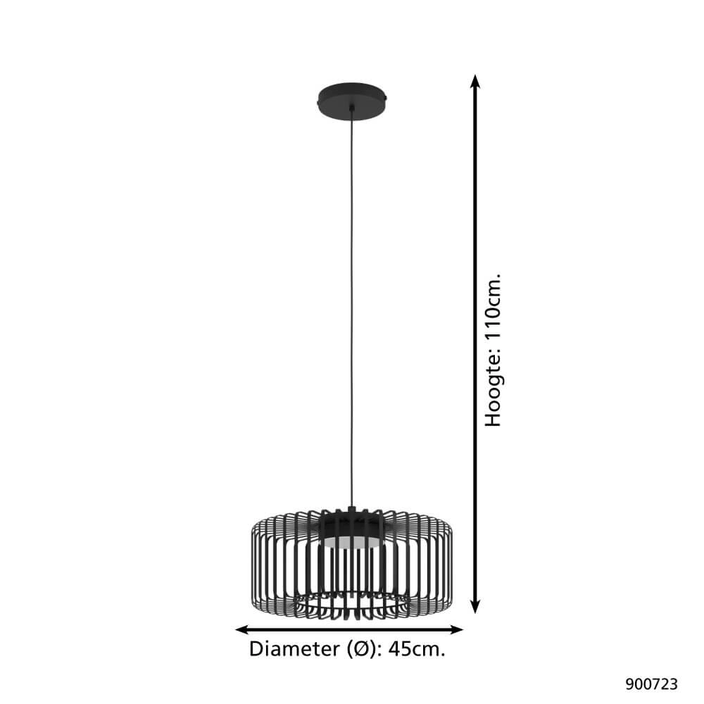 Lampe suspendue noire Ginestrone-Z Conception Ø 45 cm Eglo 9008606270507