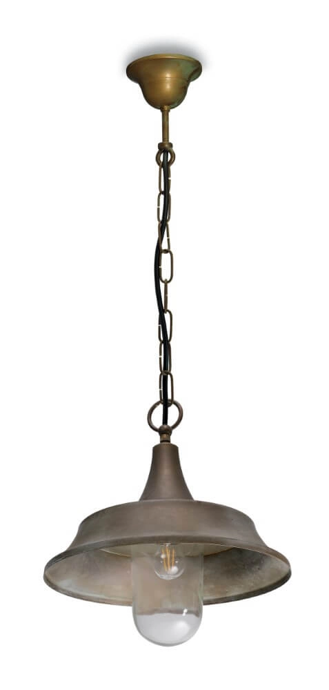 Lampe suspendue rurale Atelier S - laiton vieilli