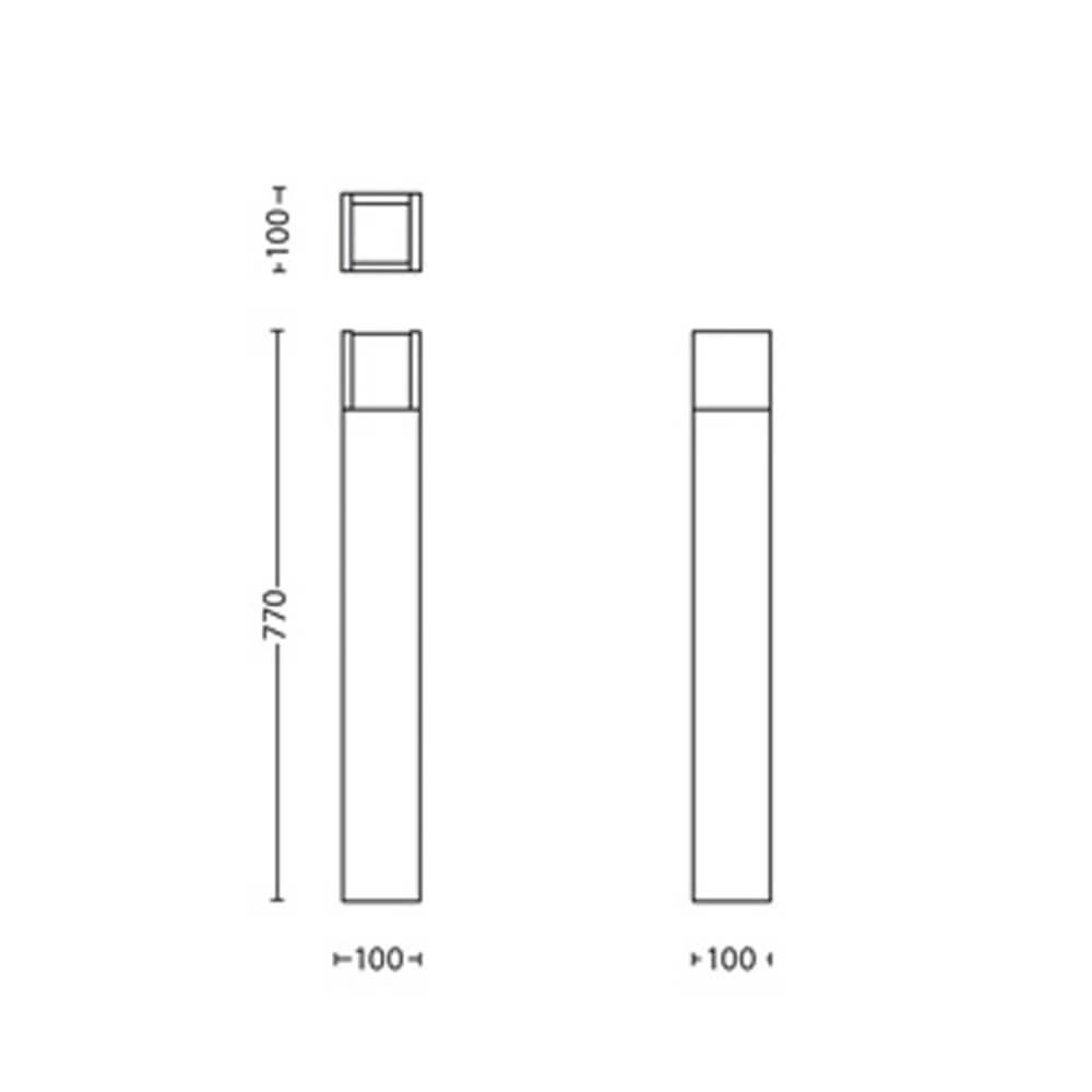 Lanterne Arbour anthracite - 77cm Philips 8719514490260