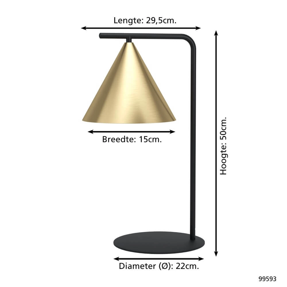 Lampe de table dorée Narices Eglo 9002759995935