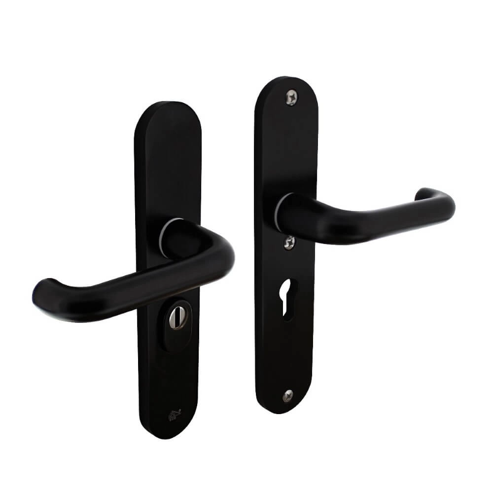 Quincaillerie de porte dérobée Aurano Protection anti-traction du noyau PC 55mm aluminium noir