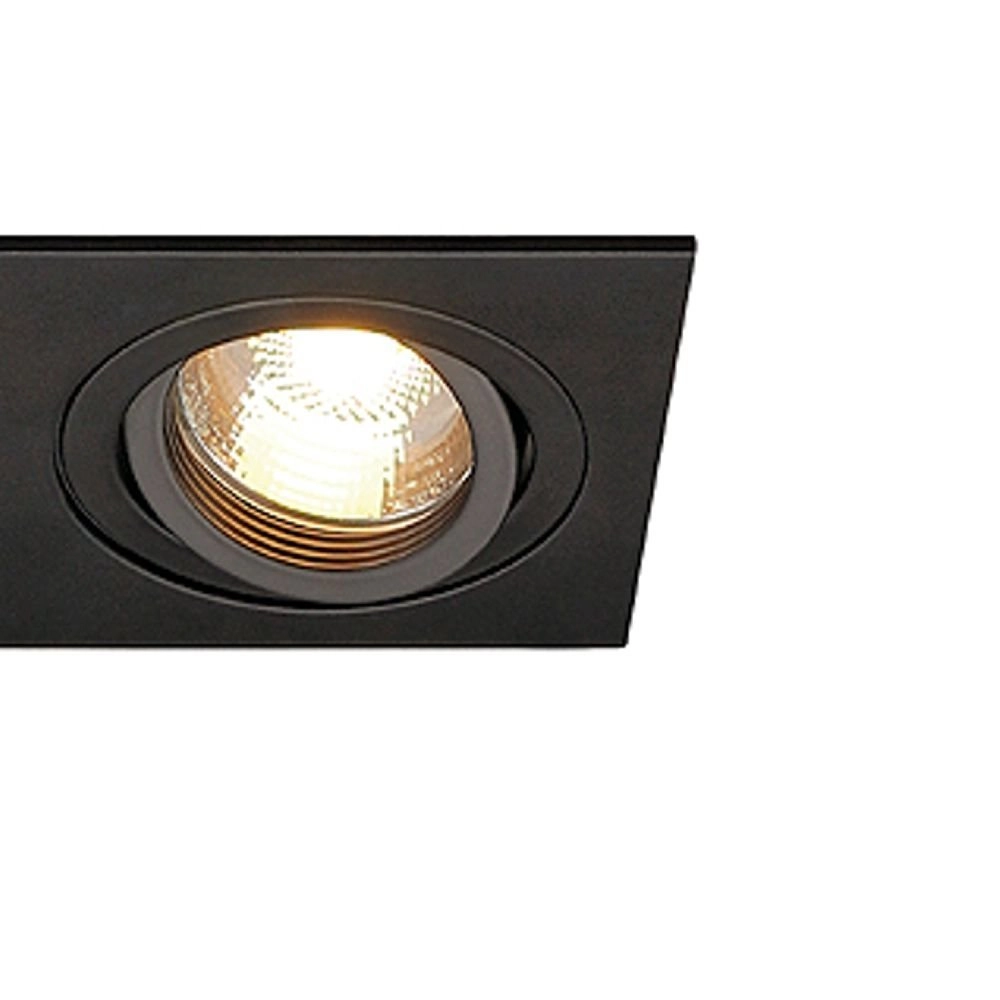Spot encastrable New Tria GU10 2 Square 17 cm noir SLV 4024163137102
