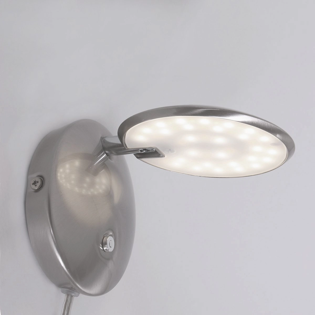 Spot mural LED Zenith 12 cm gris métallisé Steinhauer 8712746116359