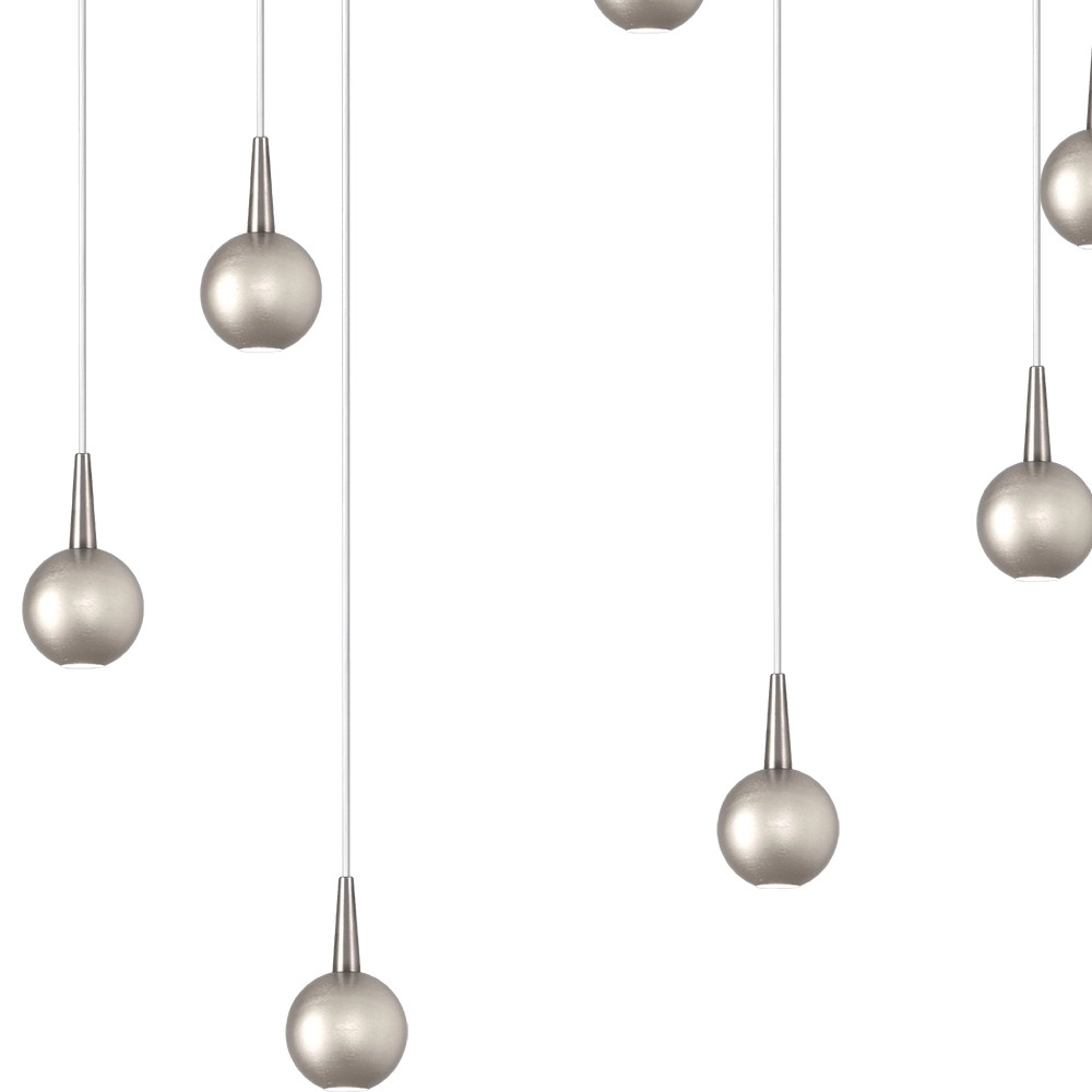 Lampe suspendue à 7 lampes Talana nickel Ø 50cm DTW Masterlight 8718121354002