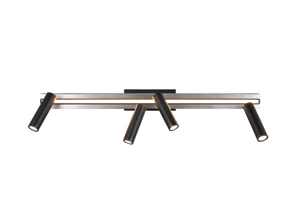 Spot LED 4 lumières Zeno métal avec du noir Trio 4017807614619