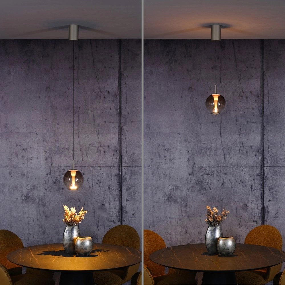 Suspension LED Pure Infinity avec verre ambré - Ø 18cm Paul Neuhaus 4012248399040