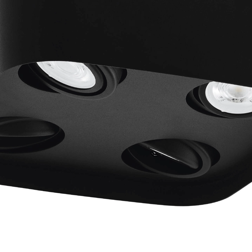 Spot en saillie Zigbee Caminales-Z 4 lumières noir Eglo 9002759996758