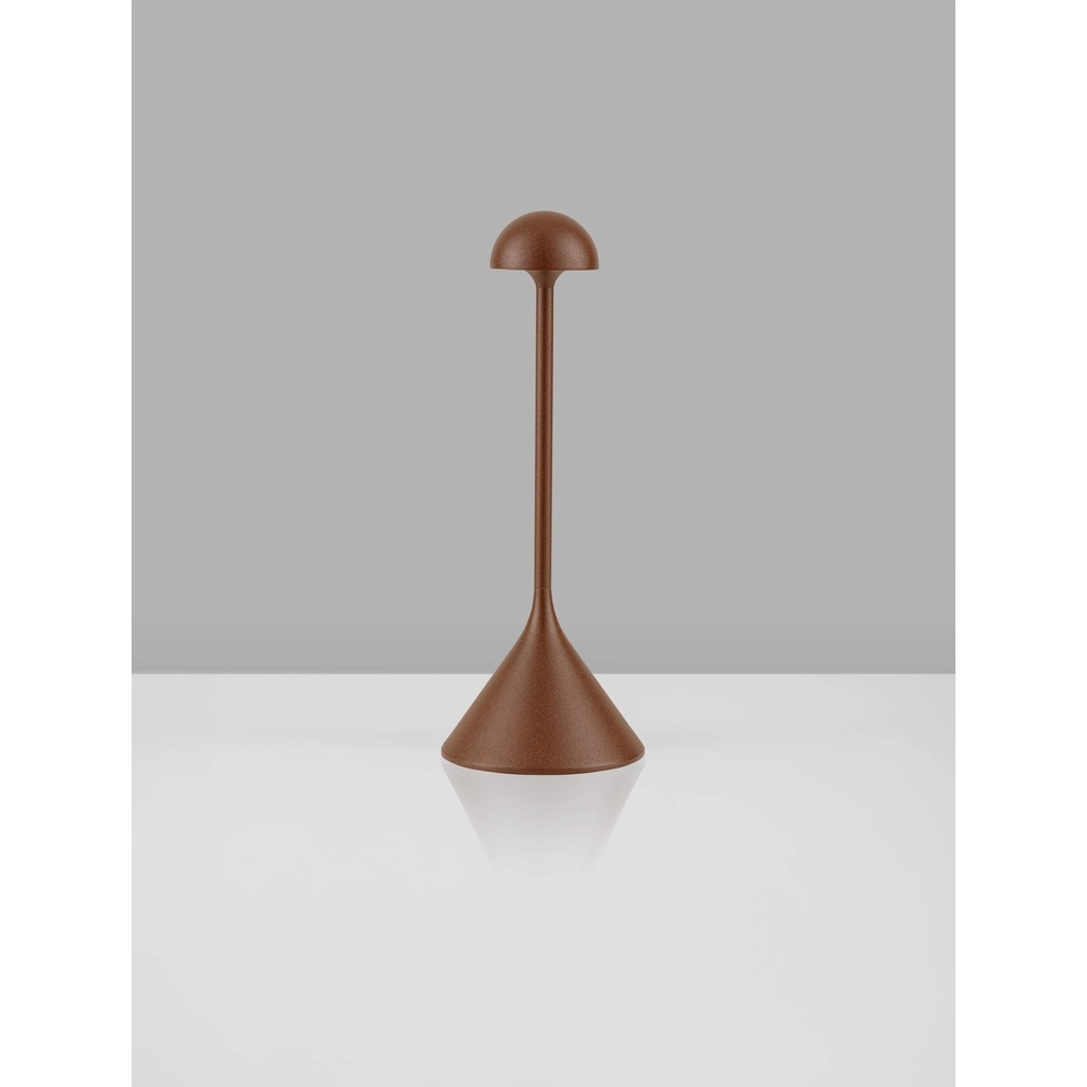 Lampe de table Dalt brun rouille rechargeable avec USB Lyora 5212017477040