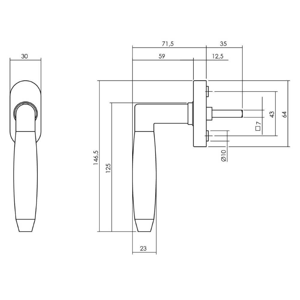 Poignée de fenêtre Combinatie Inox Intersteel 8714186562000