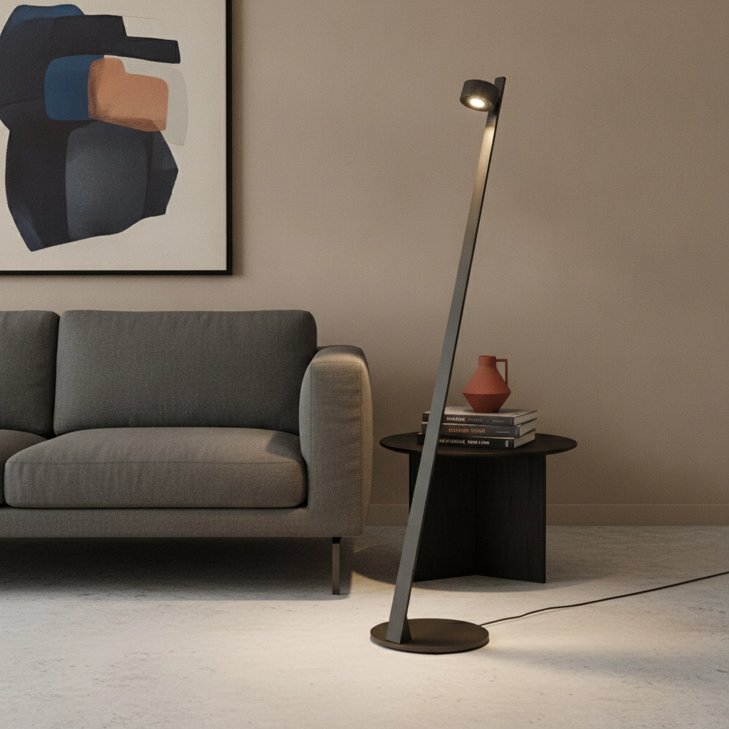 Lampadaire design Omega noir