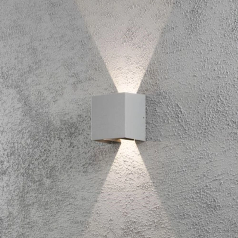 LED lampe d'extérieur Cremona Up - Down 2x3w - 3000K 13,5cm argent mat KonstSmide 7318307959314