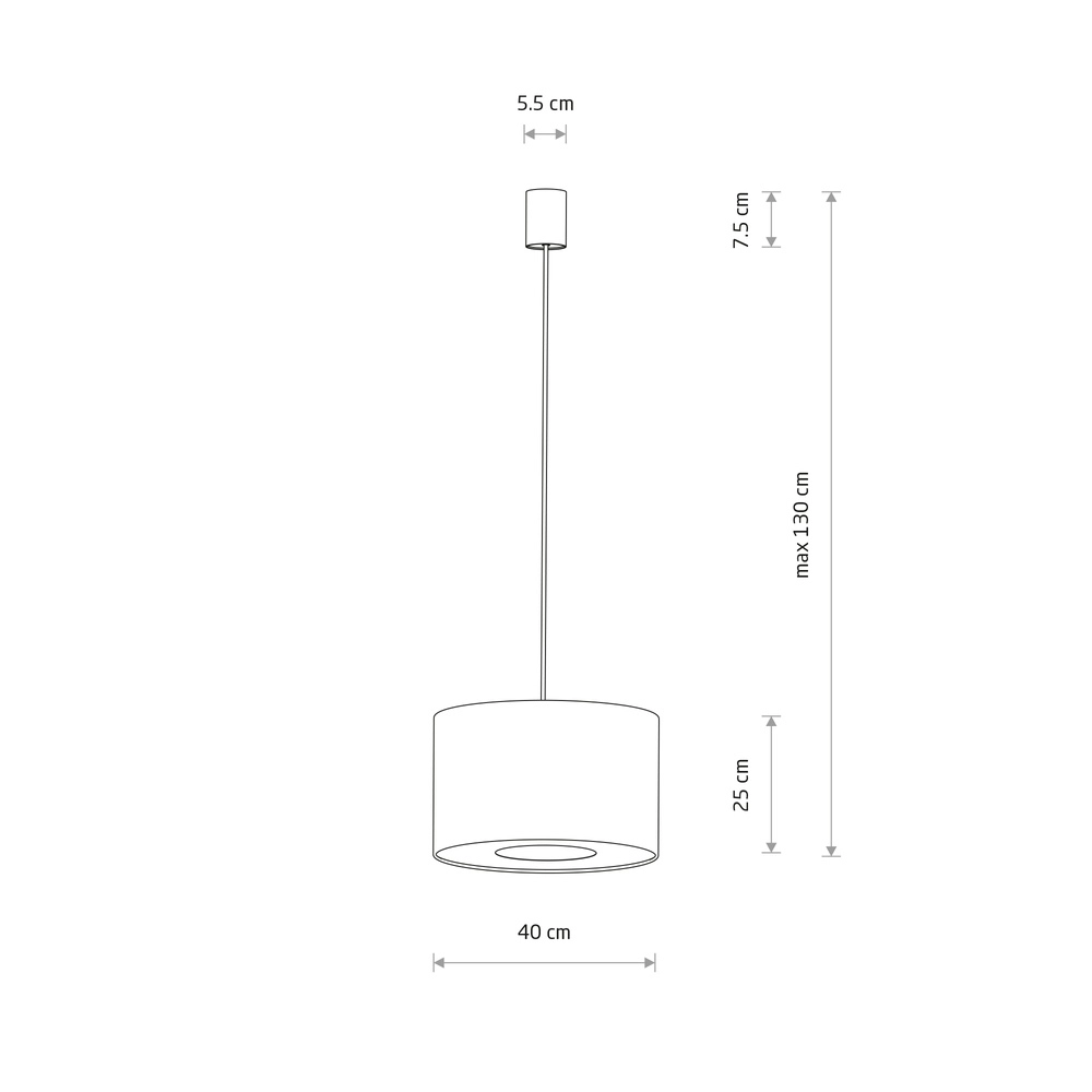 Lampe suspendue Cedro brun sable Ø 40cm Lyora 5903139116640