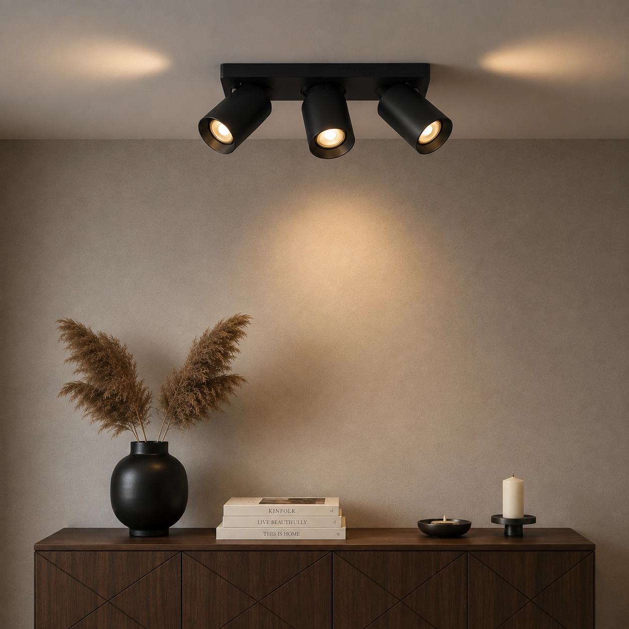Spot en saillie 3 lumières Megano anthracite orientable
