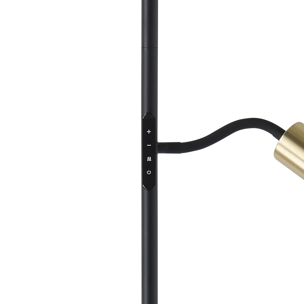 Lampadaire Conivarino Or avec noir Eglo 9008606356591