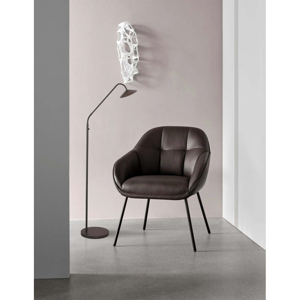 Lampe de lecture au sol Ceppo noir avec brun cacao Masterlight 8718121348063