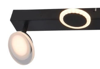 Spot LED en saillie Meriza 5 lumières noir Brilliant 4004353396762