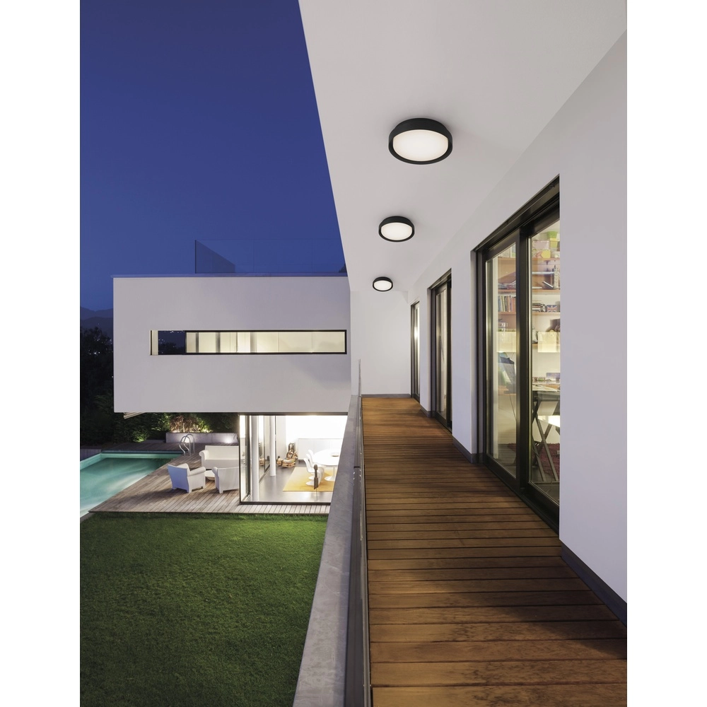 Plafonnier Oliver Ø 27cm anthracite Lyora 5212017428172