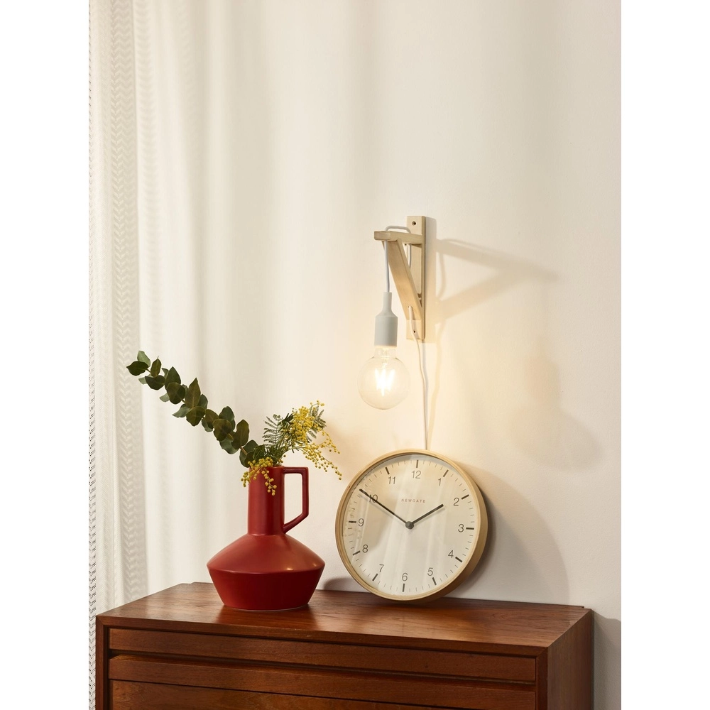 Lampe murale en bois Fix avec un cordon blanc Lucide 5411212082831