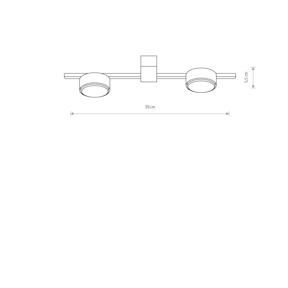 Plafonnier élégant Pills 2 lumières Lyora 5903139826495
