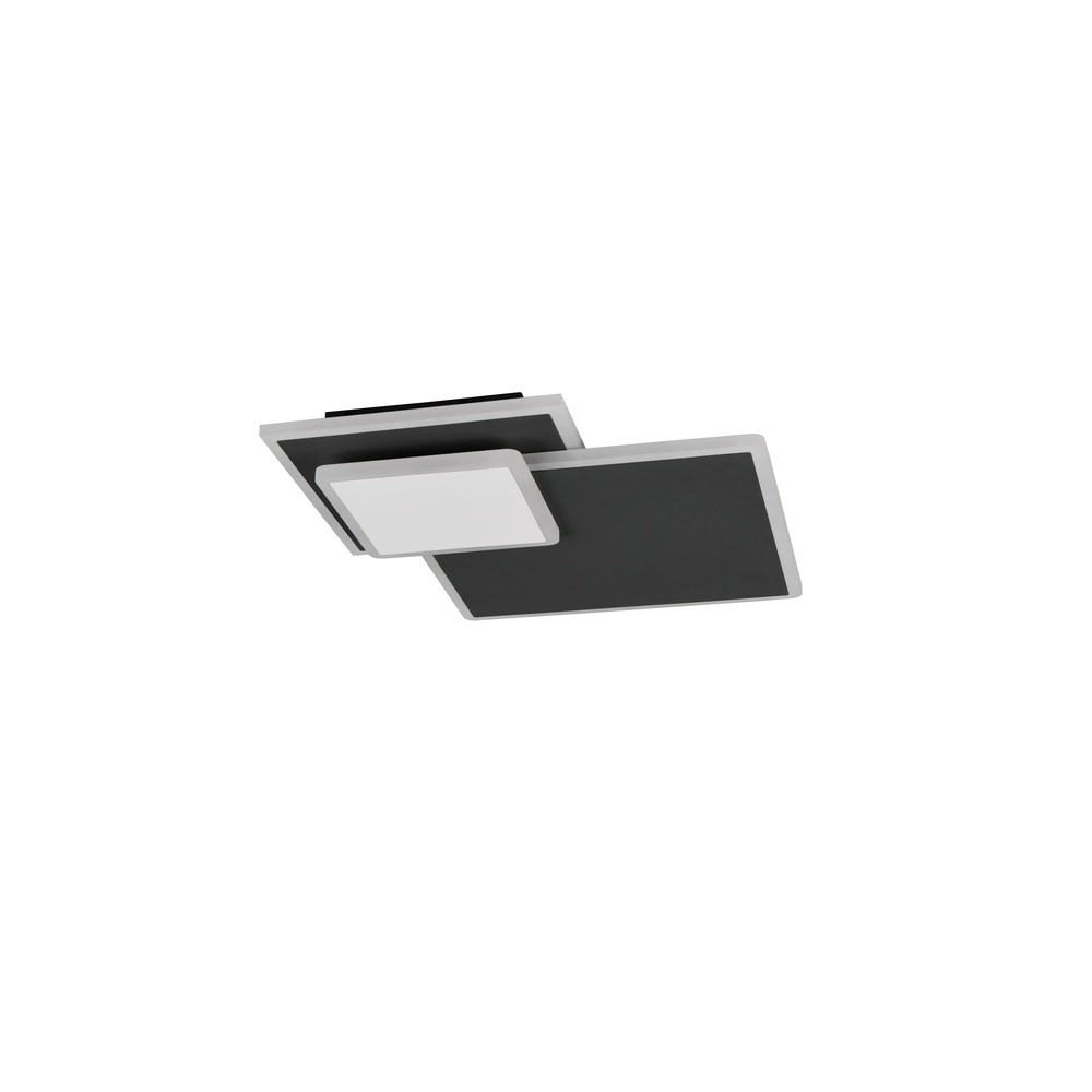 Lampe de plafond carrée Serea Noir Trio 4017807703795