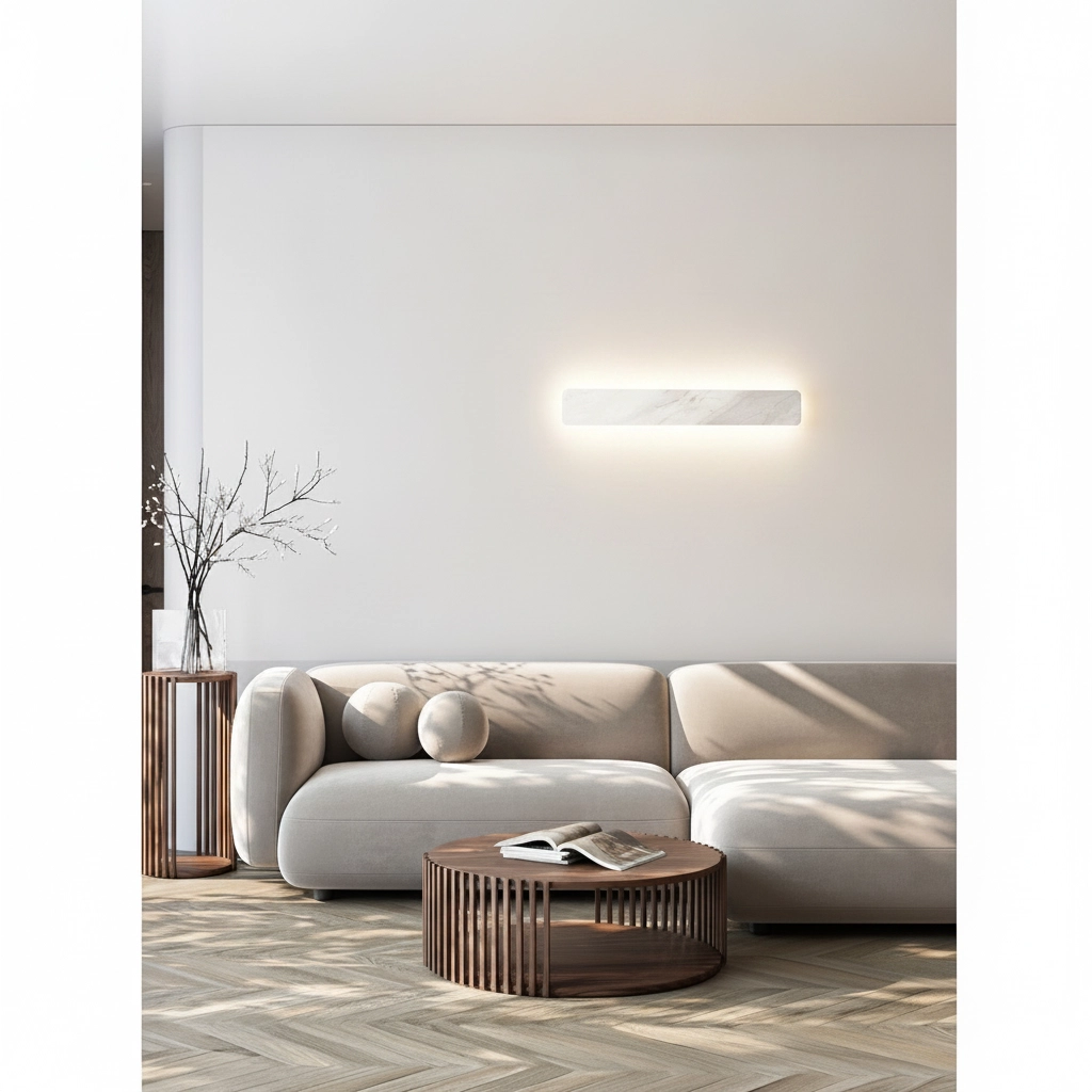 Lampe murale élégante Alyssa Marbre blanc