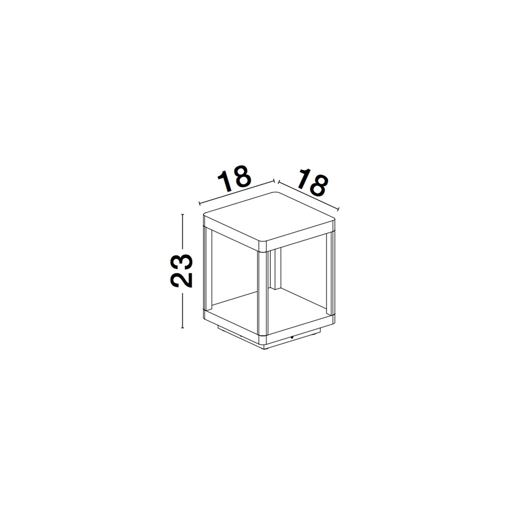 Lampe de jardin carrée Surf 23 cm Lyora 5212017425454