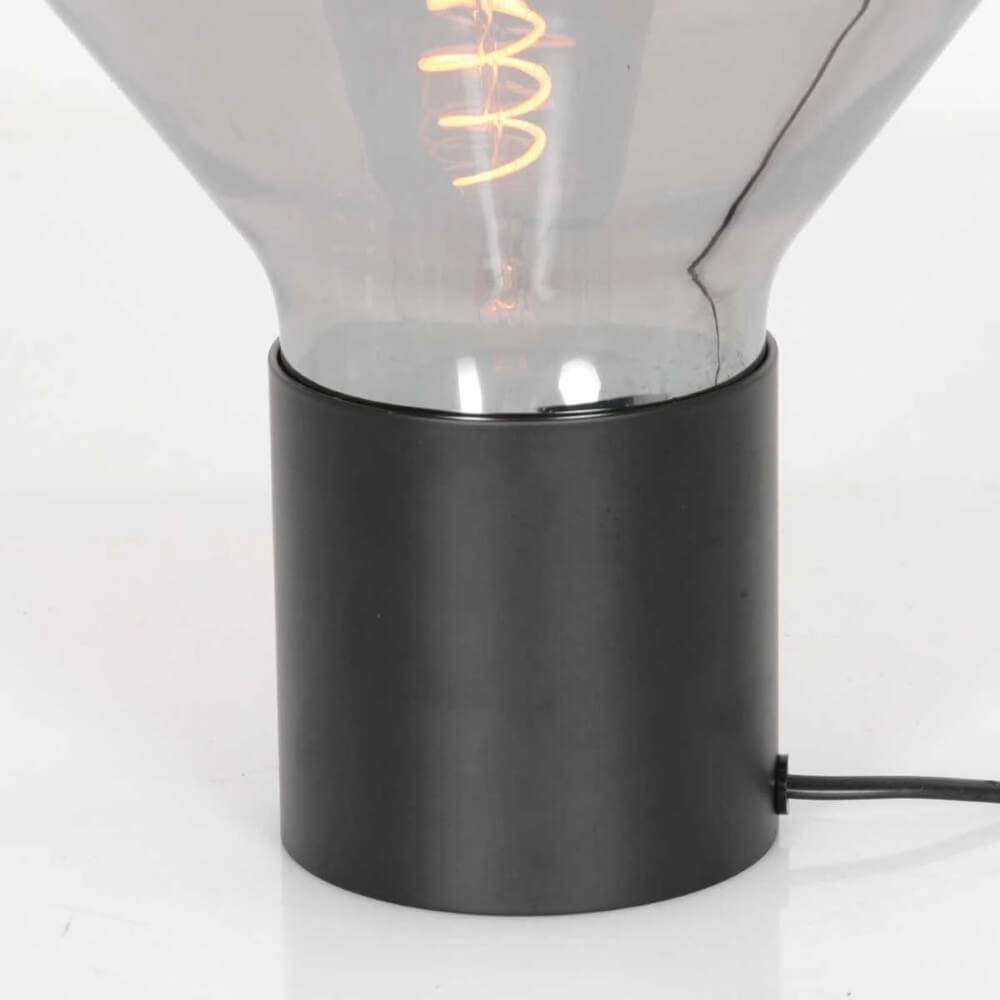 Lampe de table Ambiance noir avec verre fumé Steinhauer 8712746165074