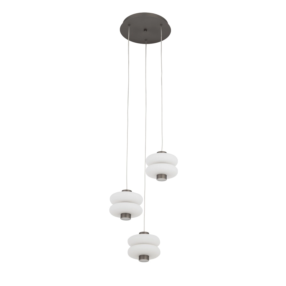 Lampe pendante de conception Lunari Led 3-gris clair Lyora 5903139119825