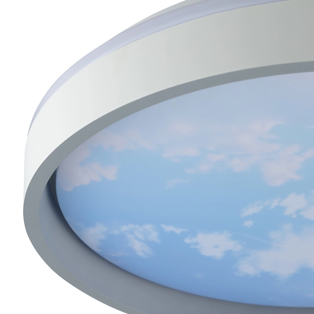 Éclairage de plafond Sky-Dream blanc avec gris Ø 39cm Brilliant 4004353473982