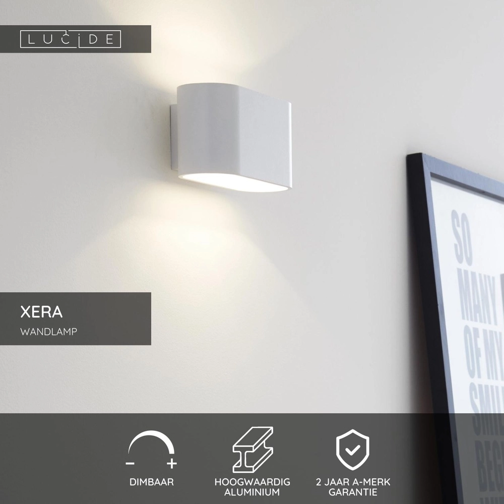 Lampe murale Xera 16 cm de blanc Lucide 5411212233691