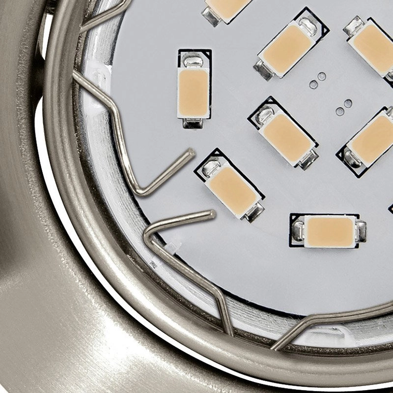 Spot de plafond LED Peneto Round 8,7 cm lot de 3 nickel mat Eglo 9002759944087